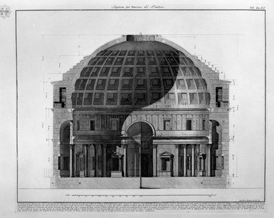 Section transversale du Panthéon - Francesco Piranesi